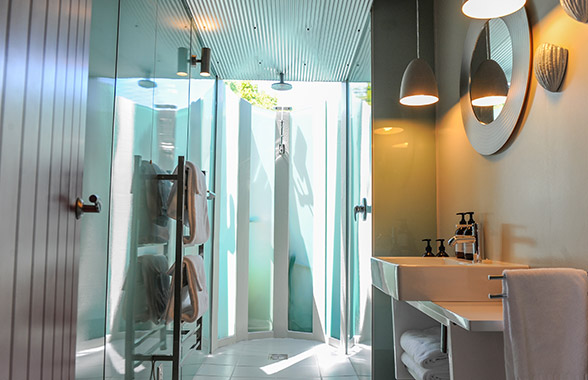The Loft bathroom with walk-in shower